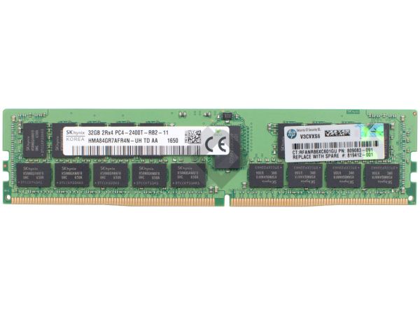 HPE MEM 32GB 2Rx4 PC4-2400T-R Dimm, 805351-B21, 809083-091