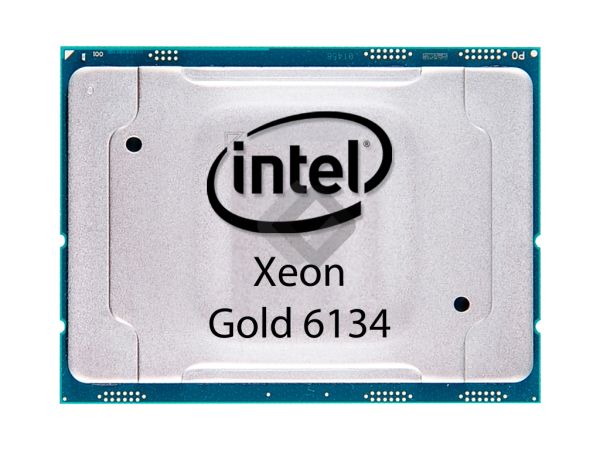INTEL CPU Xeon Gold 6134 8-Core 3.20 GHz-24.75MB, SR3AR