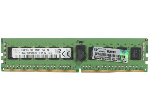 HPE MEM 8GB 1Rx8 PC4-2133P-R Dimm, 726718-B21, 752368-081